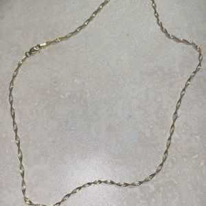 Gold and silver tone sterling swirl necklace 18”
